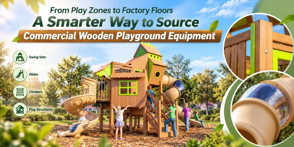 From Play Zones to Factory Floors — A Smarter Way to Source Commercial Wooden Playground Equipment